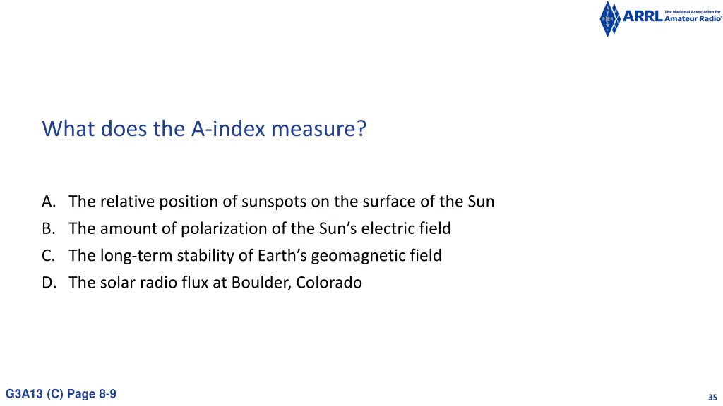 what does the a index measure