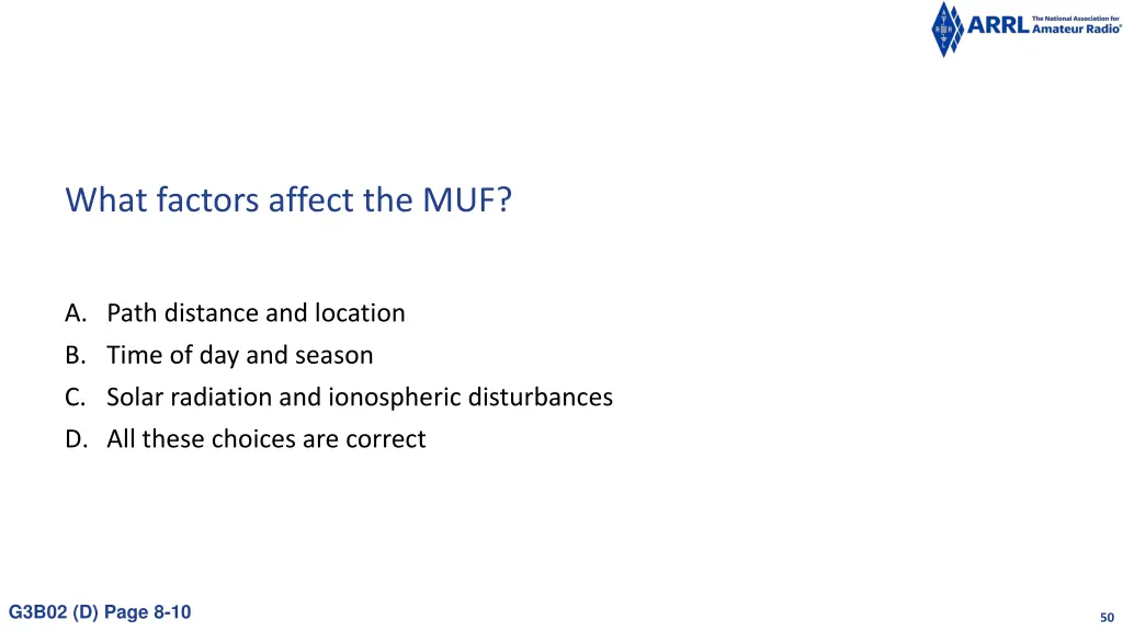 what factors affect the muf