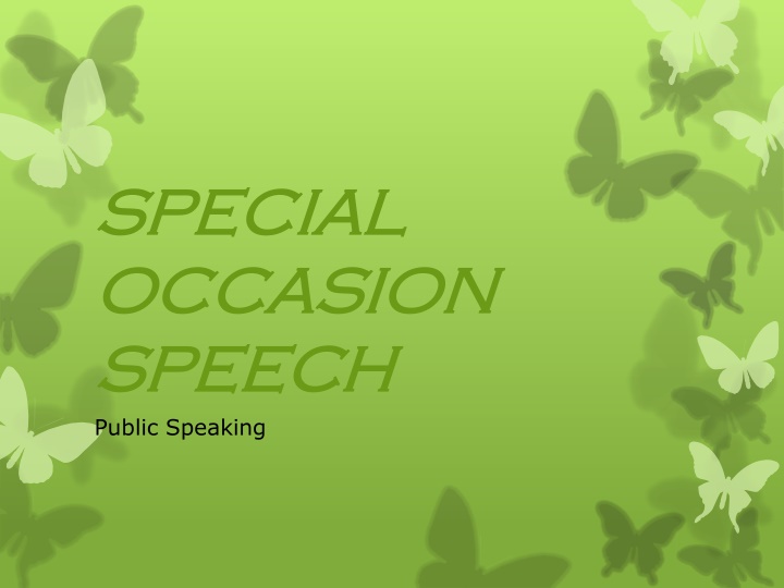 special special occasion occasion speech speech