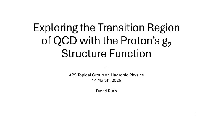 exploring the transition region of qcd with
