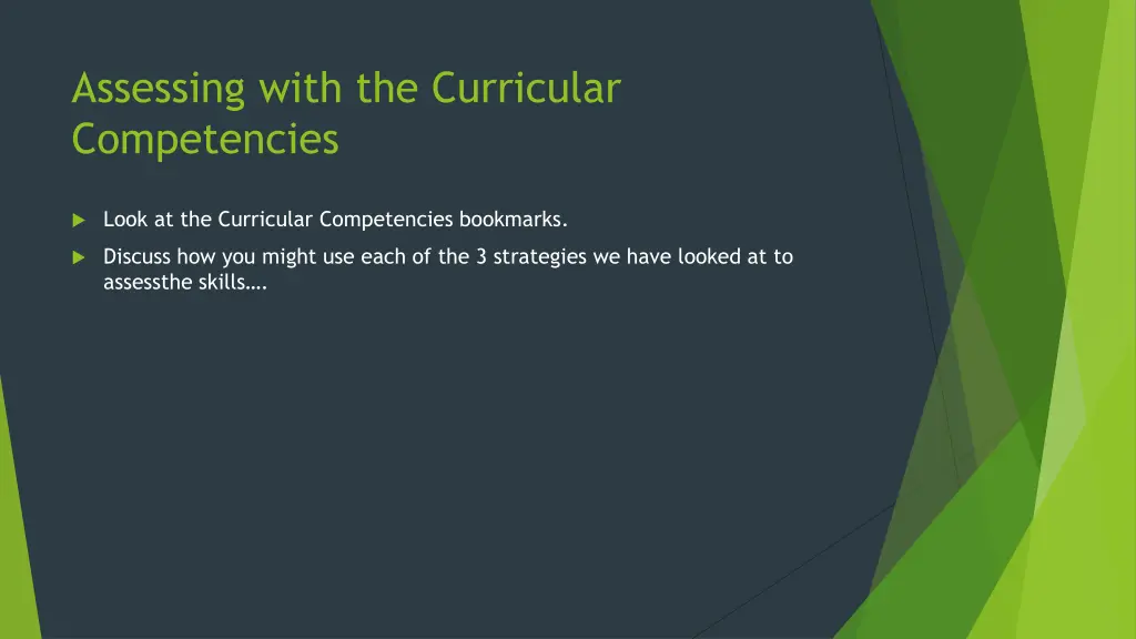 assessing with the curricular competencies