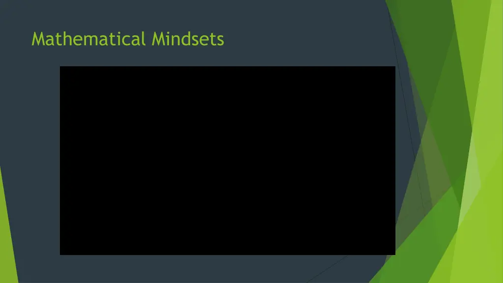 mathematical mindsets
