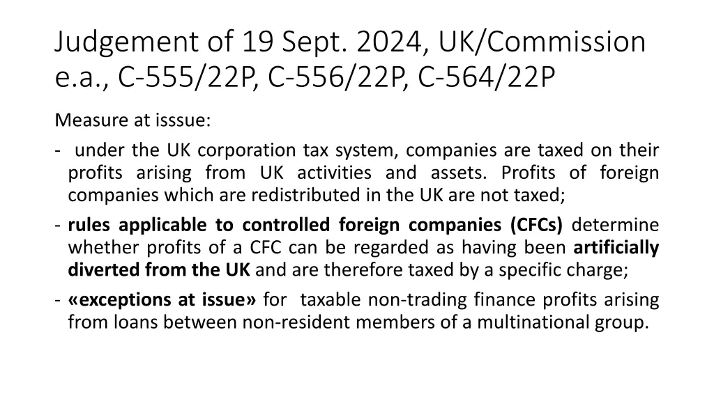 judgement of 19 sept 2024 uk commission