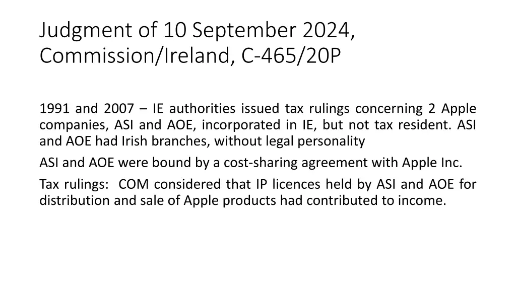 judgment of 10 september 2024 commission ireland