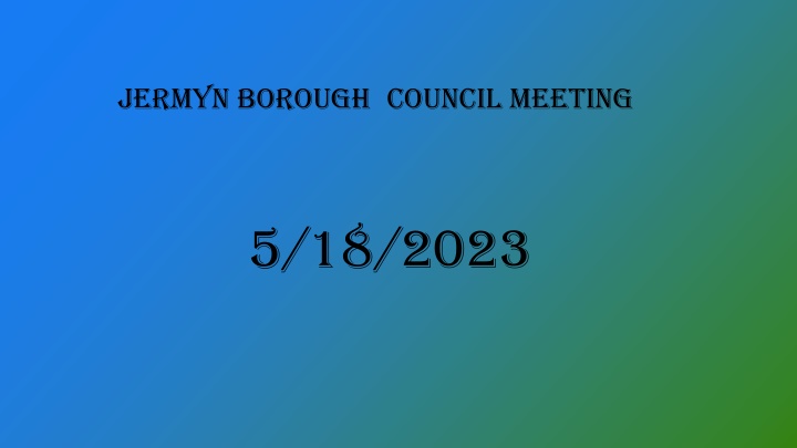 jermyn borough council meeting