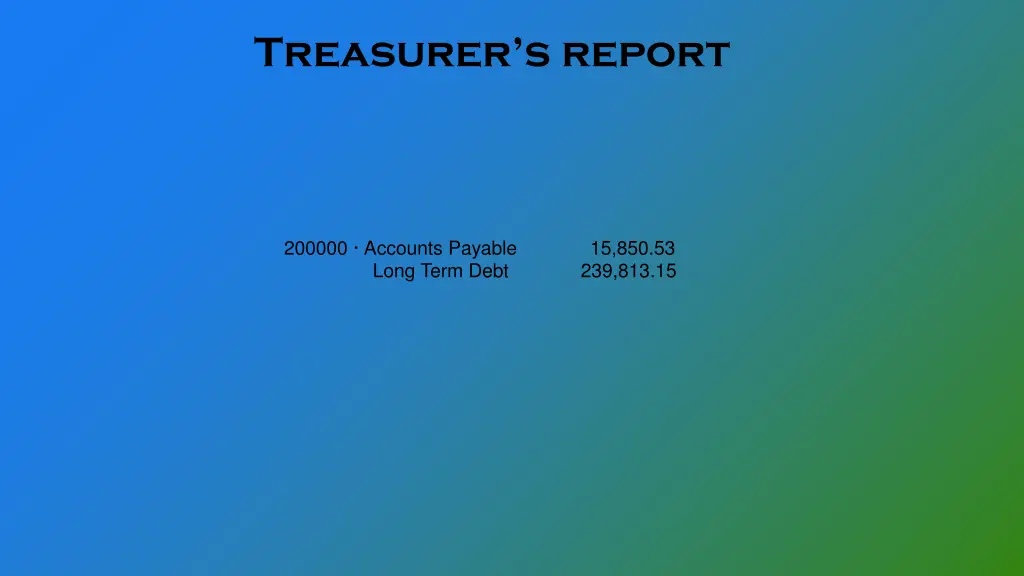 treasurer s report 1