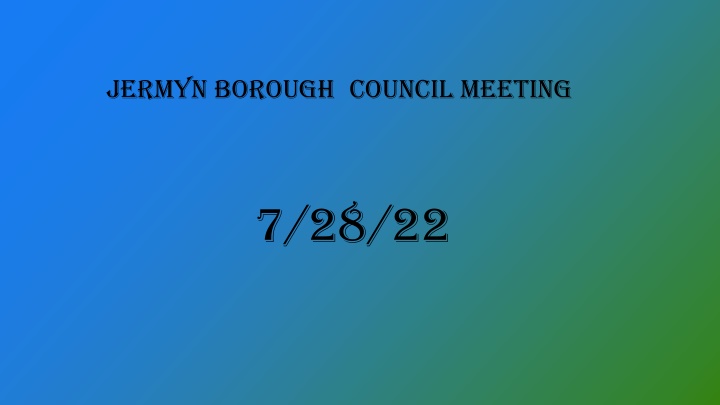 jermyn borough council meeting