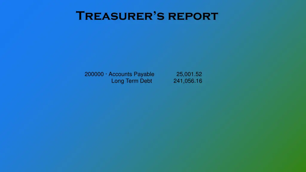 treasurer s report 1