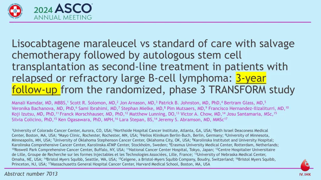 lisocabtagene maraleucel vs standard of care with