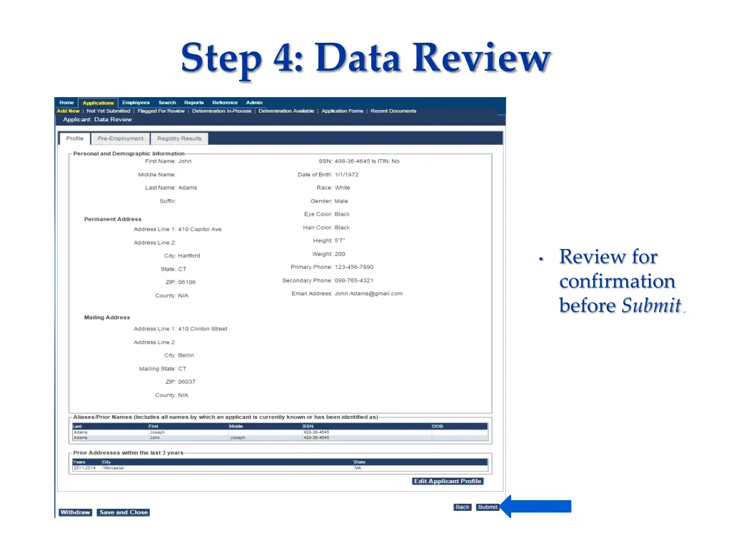 step 4 data review