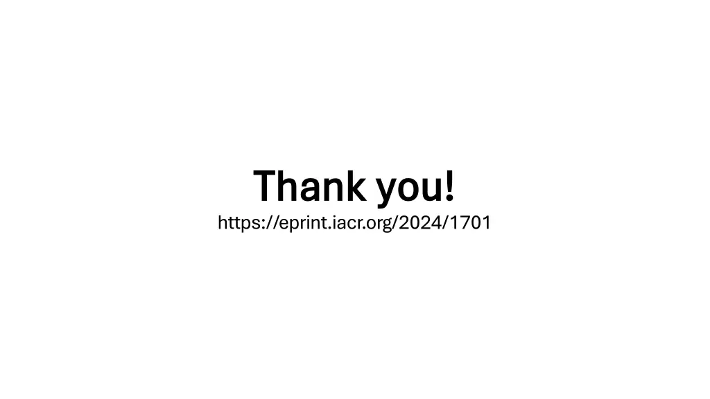 thank you thank you https eprint iacr org 2024