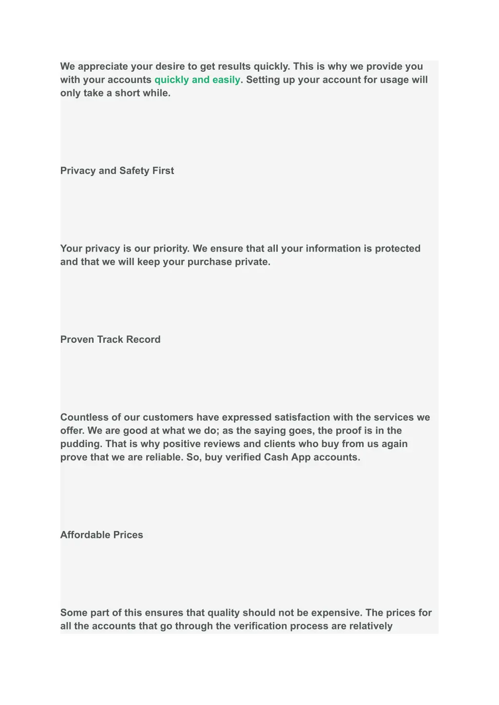 we appreciate your desire to get results quickly