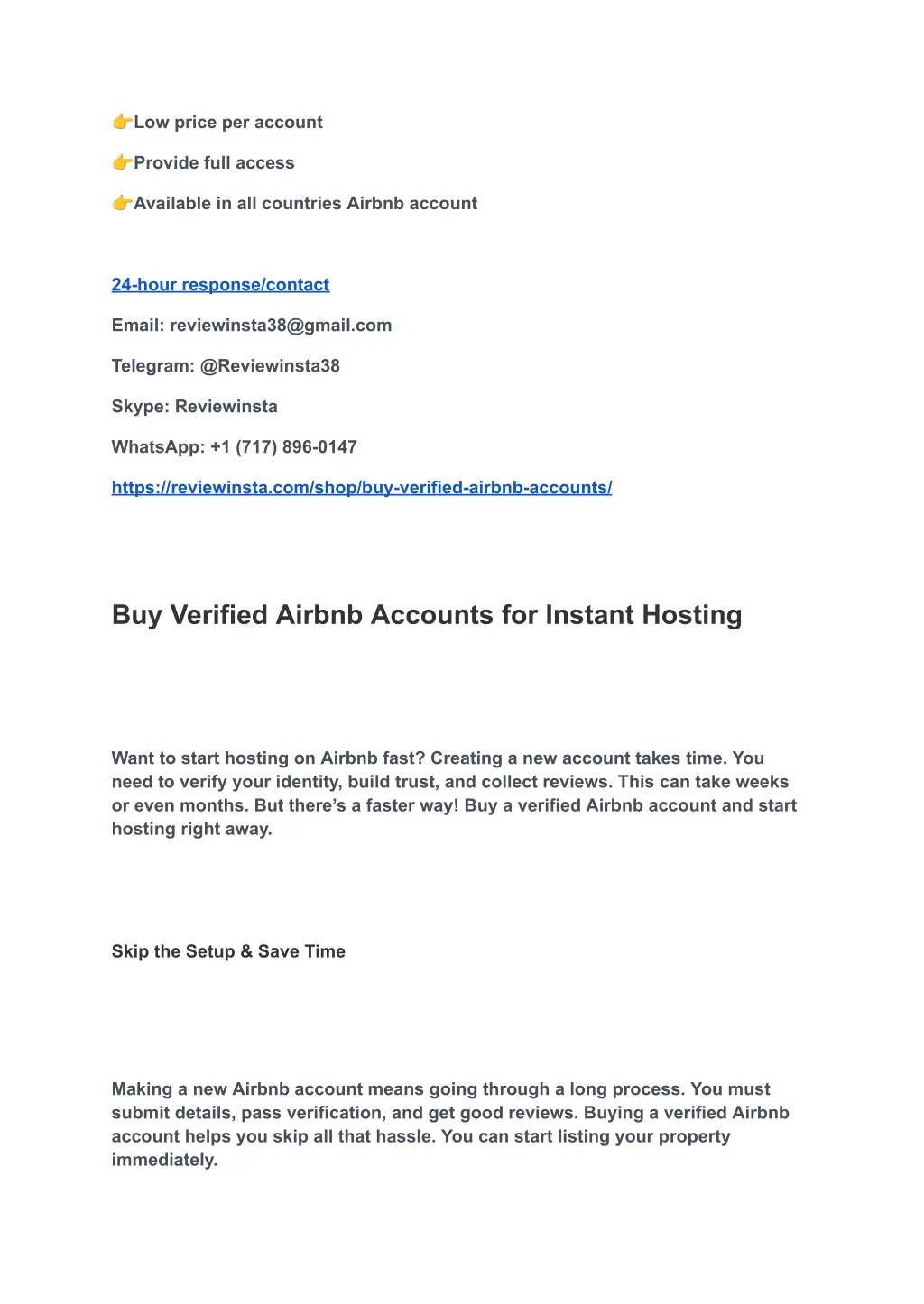 low price per account