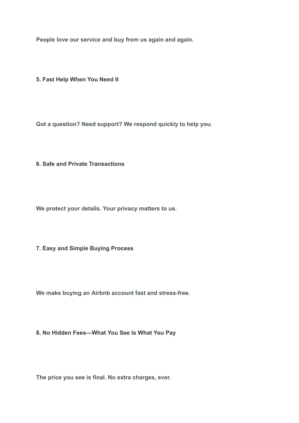 people love our service and buy from us again