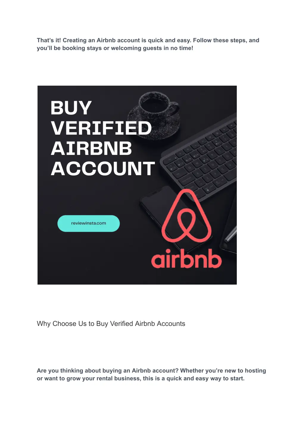 that s it creating an airbnb account is quick