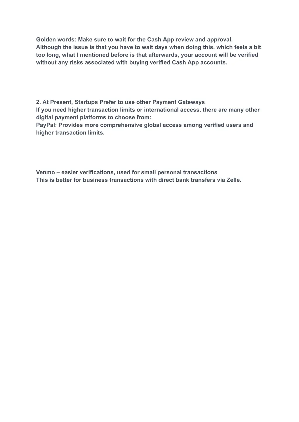 golden words make sure to wait for the cash