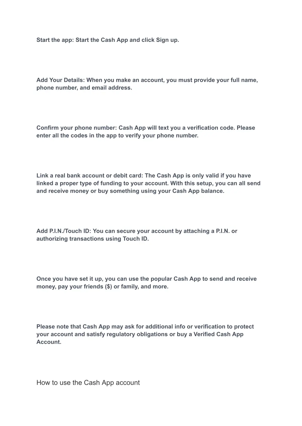 start the app start the cash app and click sign up