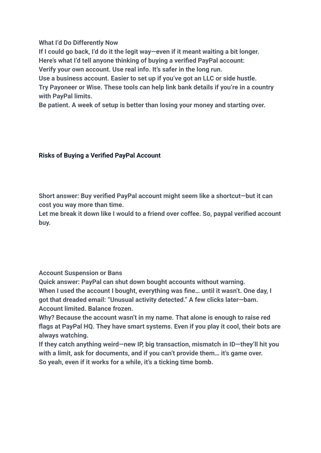 what i d do differently now if i could go back