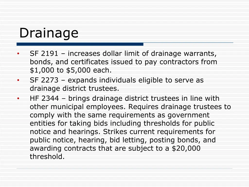 drainage