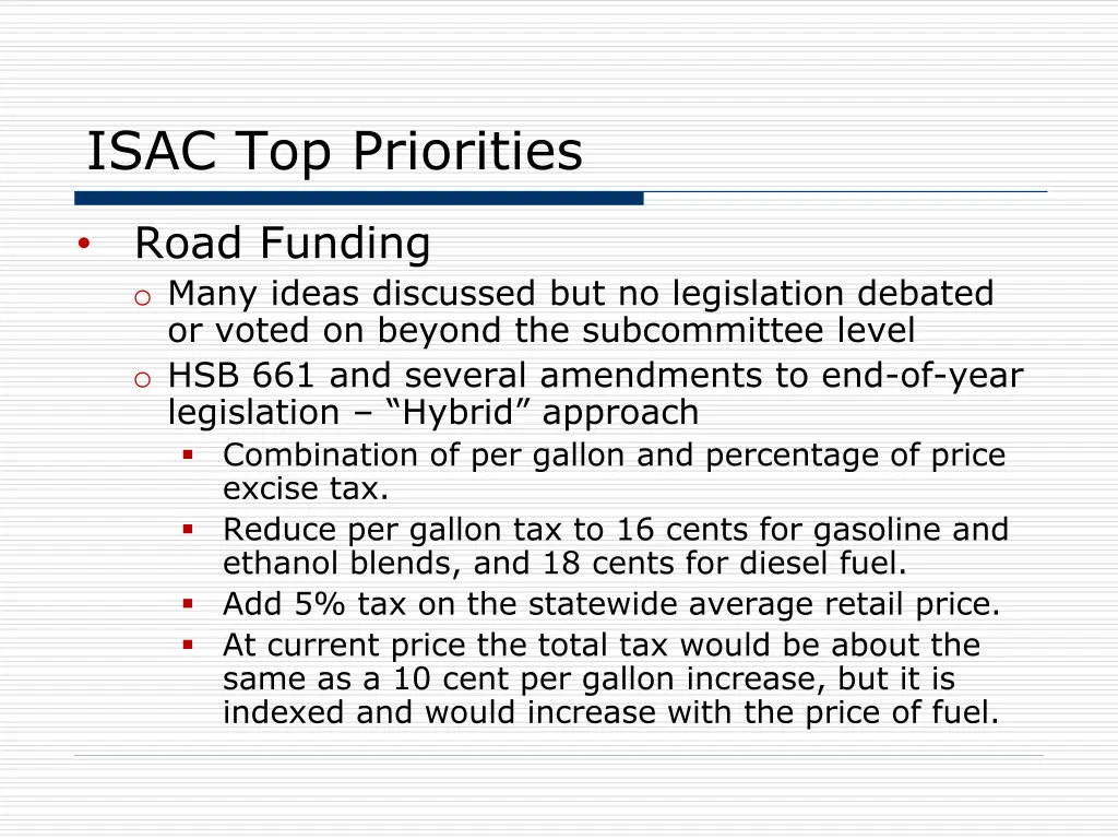 isac top priorities 3