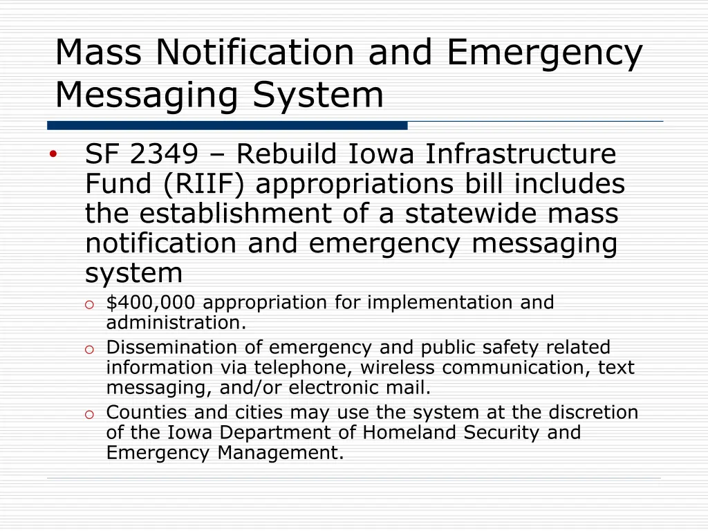 mass notification and emergency messaging system