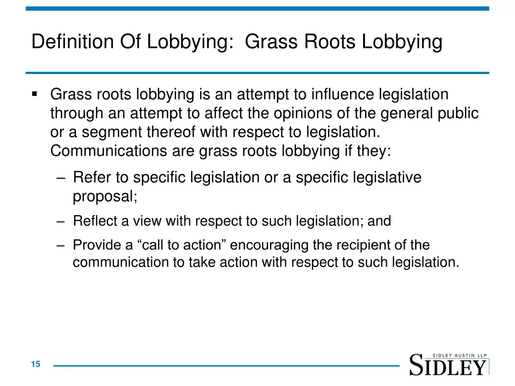 definition of lobbying grass roots lobbying