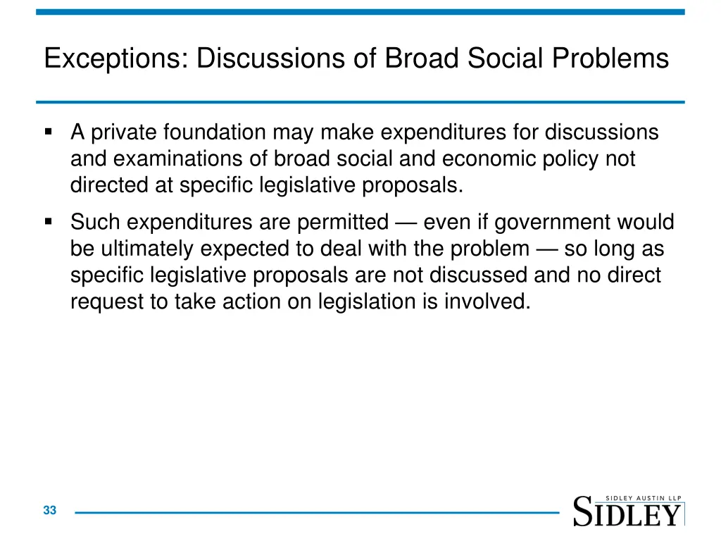 exceptions discussions of broad social problems