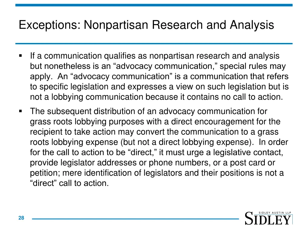exceptions nonpartisan research and analysis 1