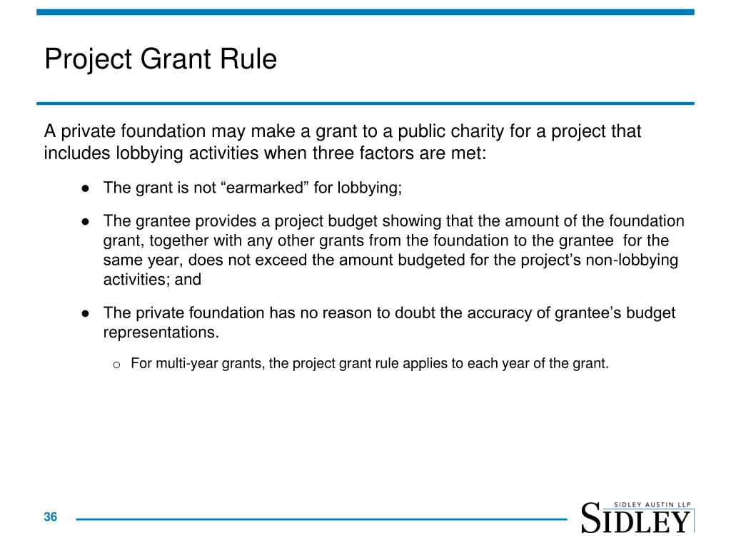 project grant rule