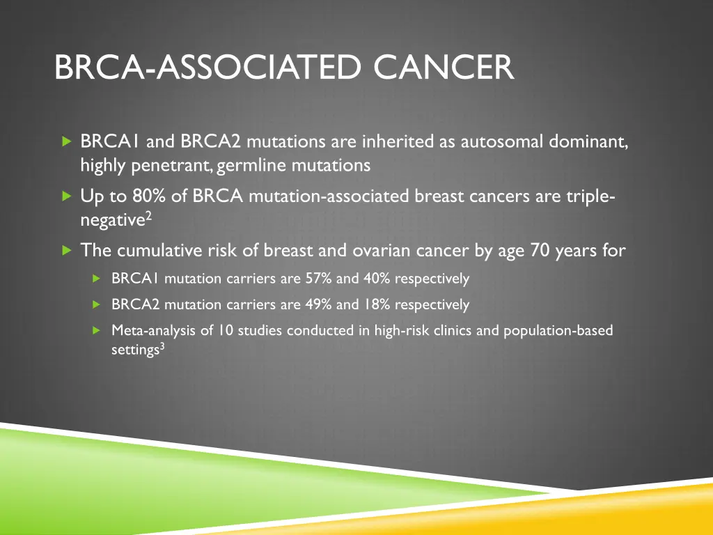 brca associated cancer