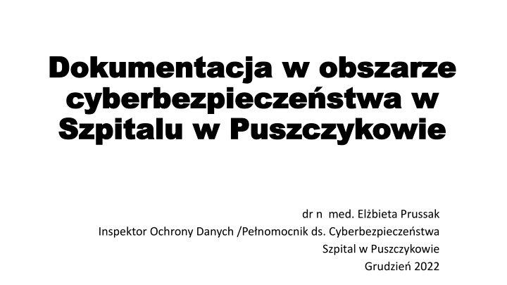 dokumentacja dokumentacja w obszarze