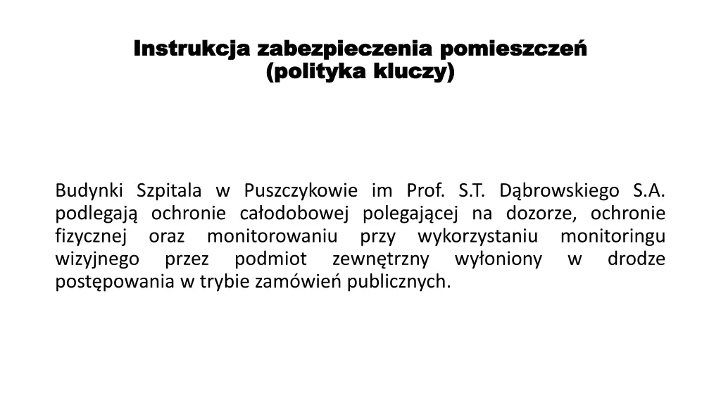 instrukcja zabezpieczenia pomieszcze instrukcja