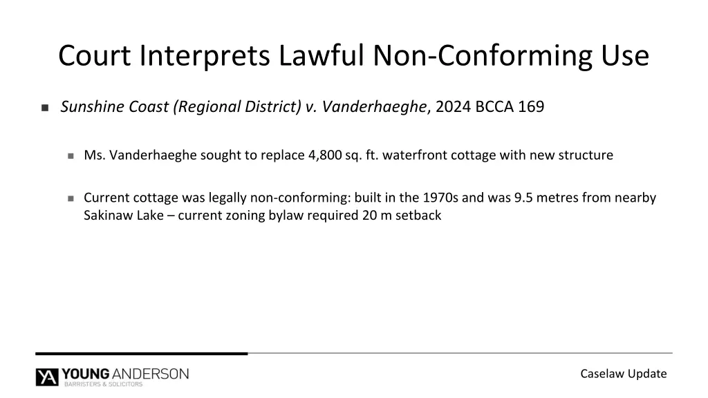court interprets lawful non conforming use