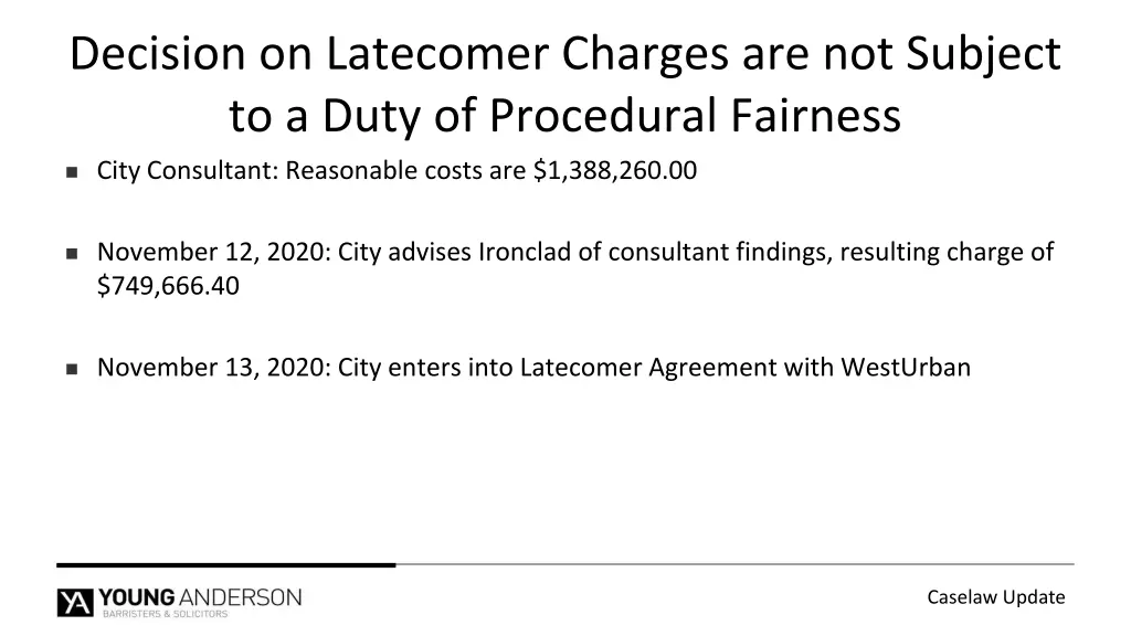 decision on latecomer charges are not subject 5