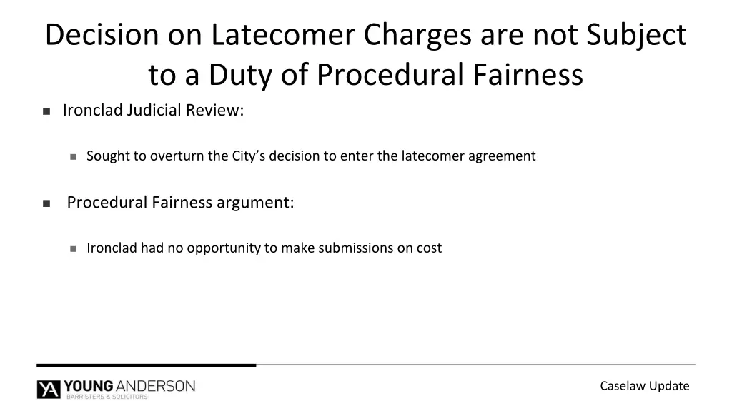 decision on latecomer charges are not subject 6