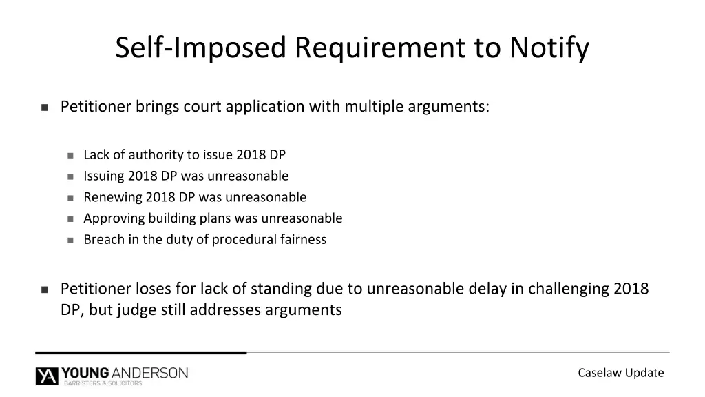 self imposed requirement to notify 2