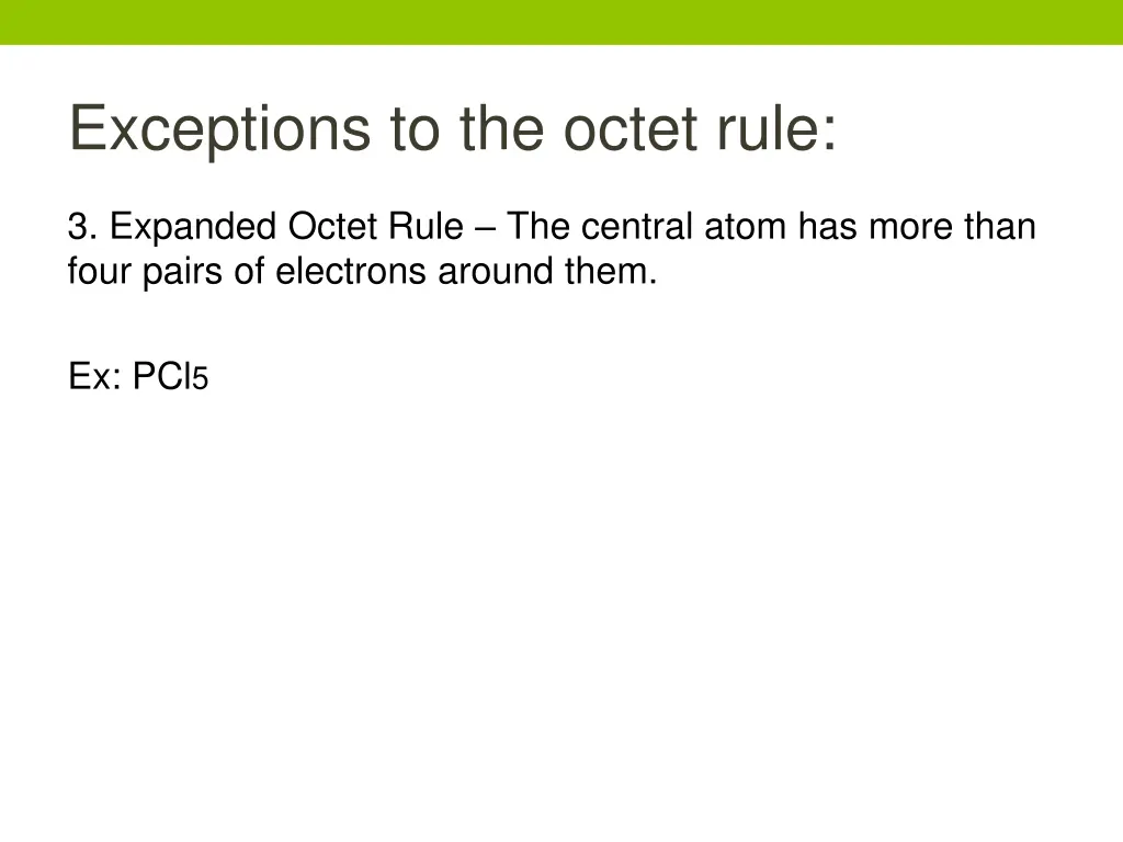exceptions to the octet rule 2