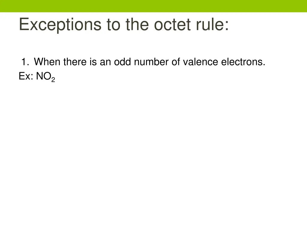exceptions to the octet rule