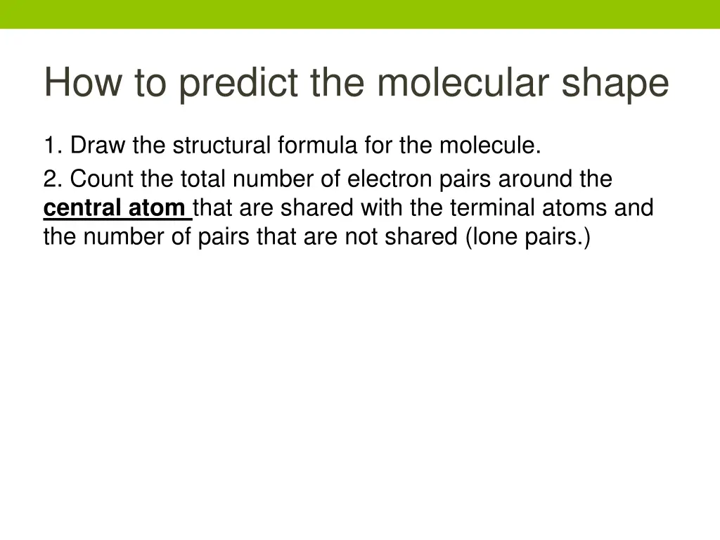 how to predict the molecular shape