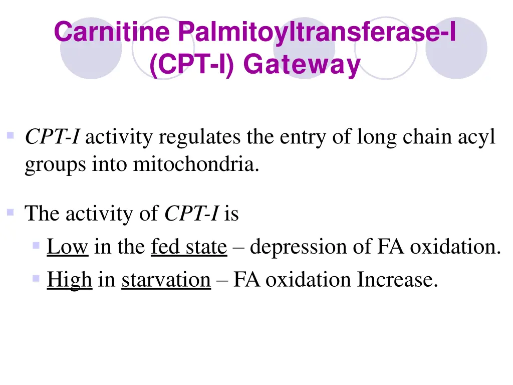 carnitine palmitoyltransferase i cpt i gateway