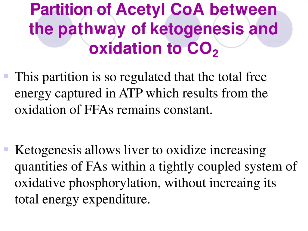 partition of acetyl coa between the pathway
