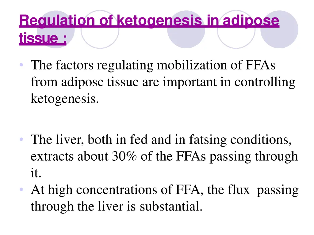 regulation of ketogenesis in adipose tissue