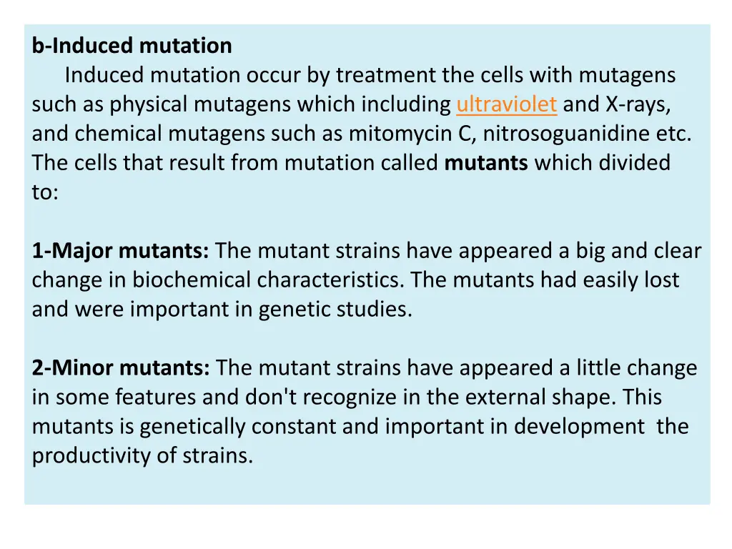 b induced mutation induced mutation occur