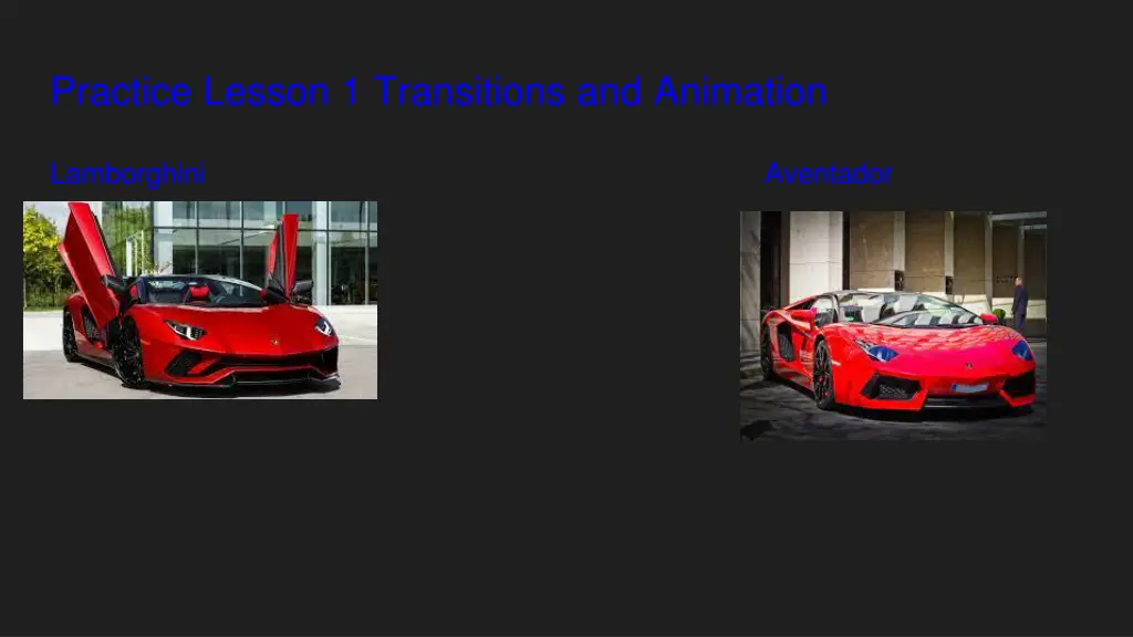 practice lesson 1 transitions and animation 1