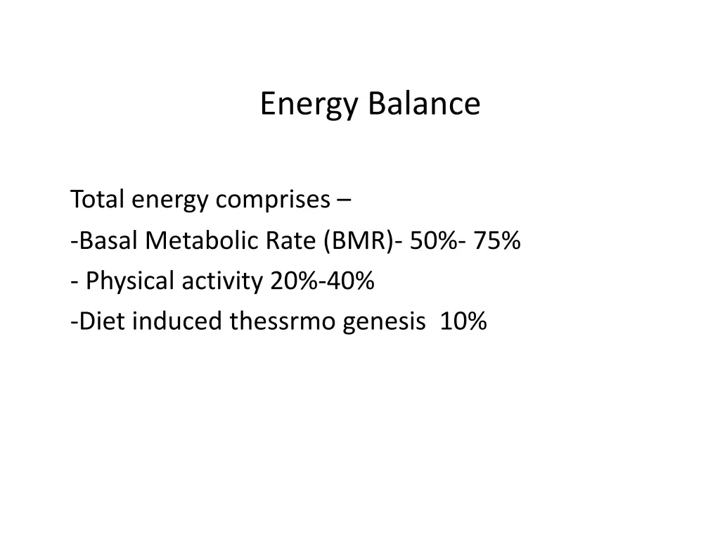 energy balance