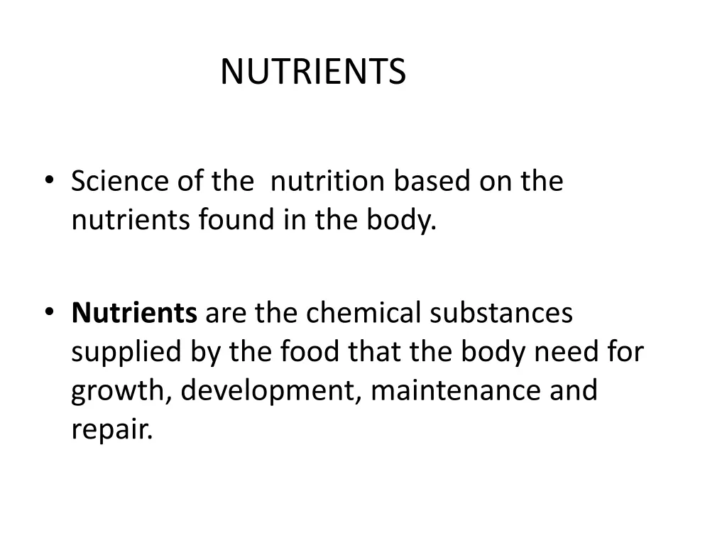 nutrients