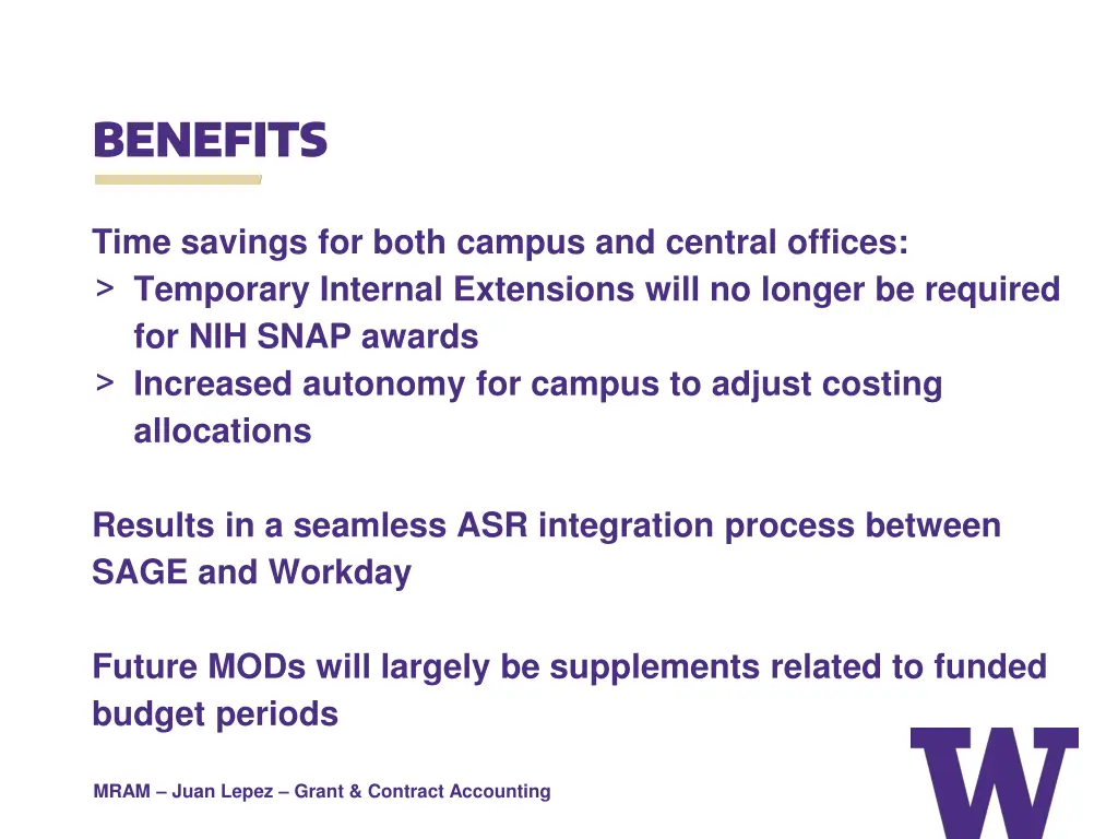 benefits