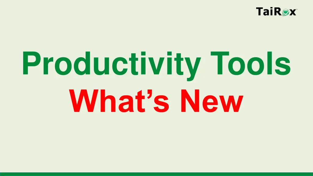productivity tools what s new