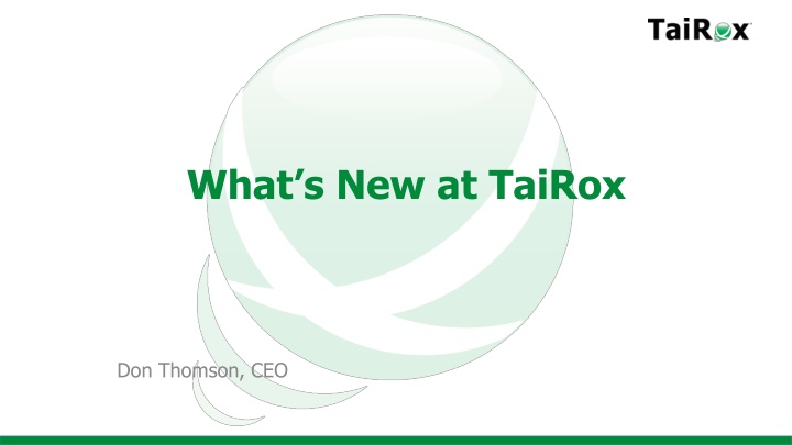 what s new at tairox