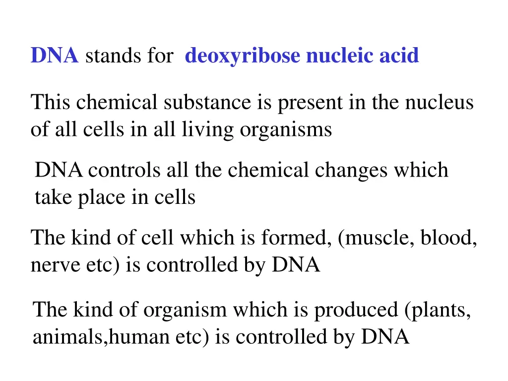 dna stands for deoxyribose nucleic acid